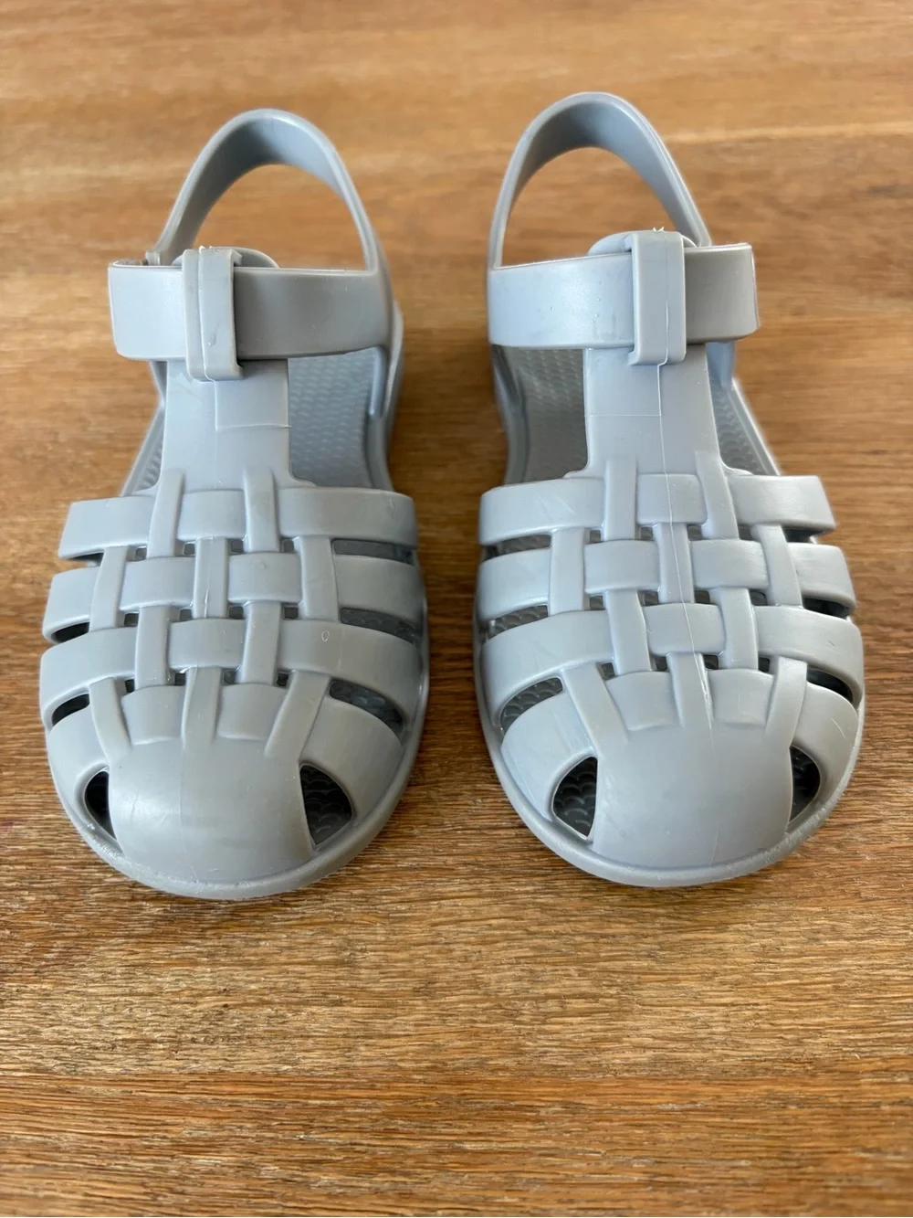 Igor Kids Gray Jelly Fisherman Sandals Size 24 Made in Spain